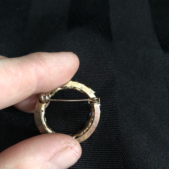 Vtg Blue Rhinestone Brooch - Picture 4 of 12